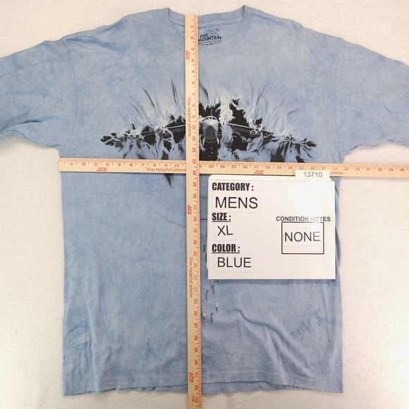The Mountain Plane Crew Neck Short Sleeve Graphic T Shirt Mens Size XL Blue - Picture 5 of 9